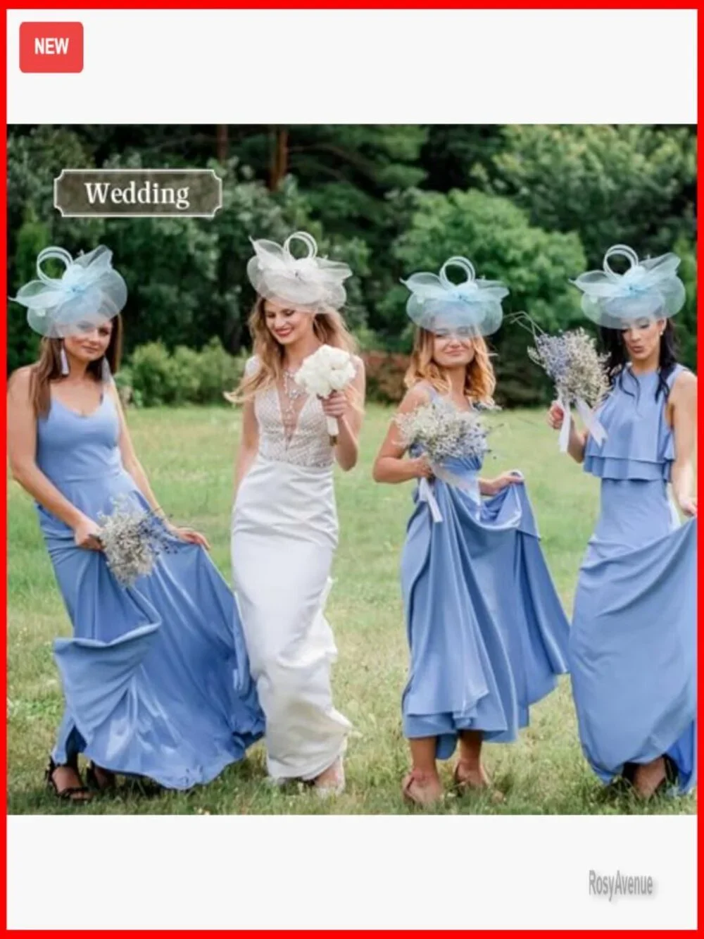 Derby Fascinator Hat with Feathers and Tulle for Weddings and Tea Parties